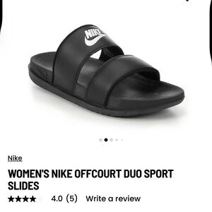 Nike Black Sandals Dual-Band Comfort